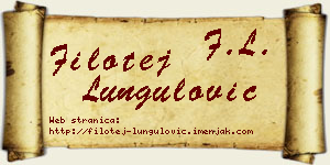 Filotej Lungulović vizit kartica